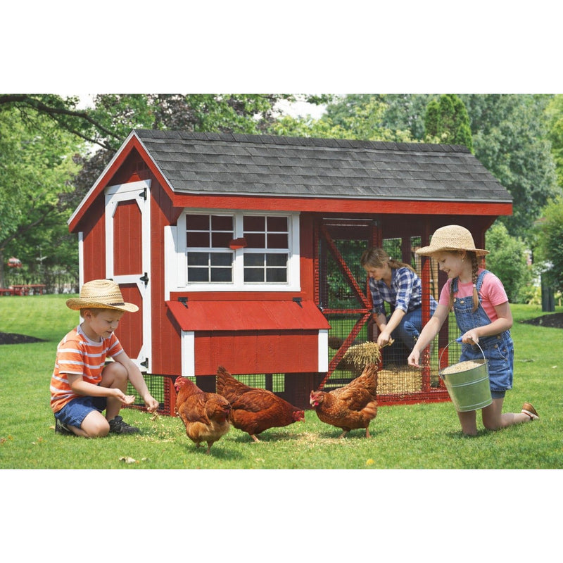 Henhouse Collection - Amish-Built Quaker Style Combo (Chicken Coop & Run) Up to 8 chickens