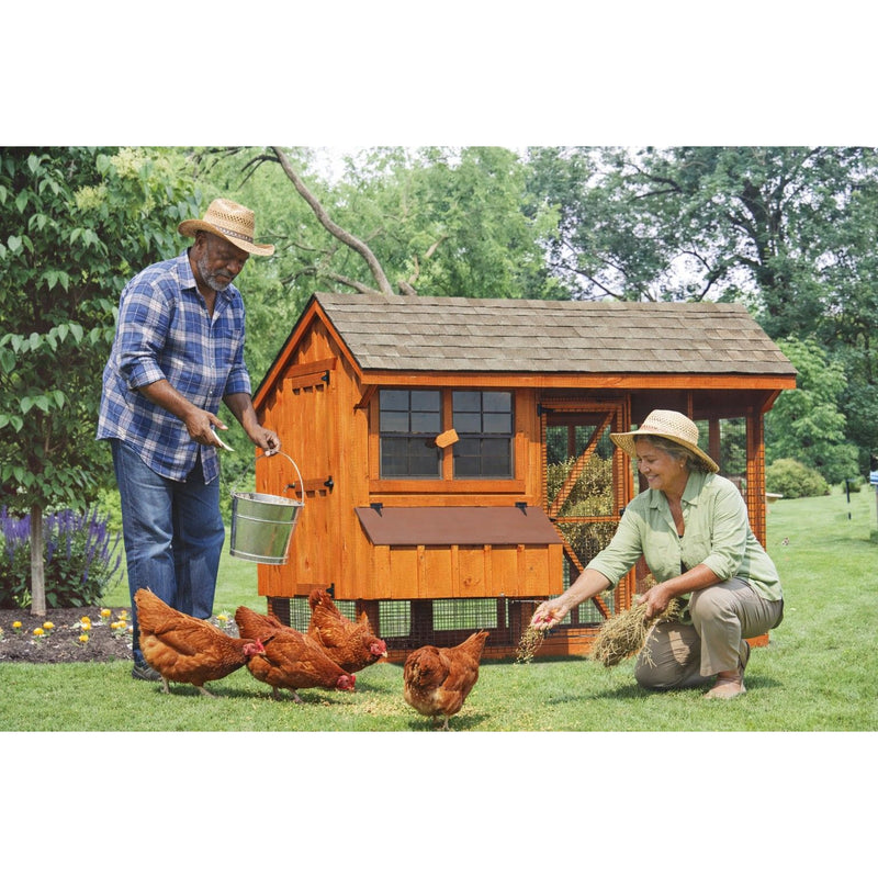 Henhouse Collection - Amish-Built Quaker Style Combo (Chicken Coop & Run) Up to 8 chickens